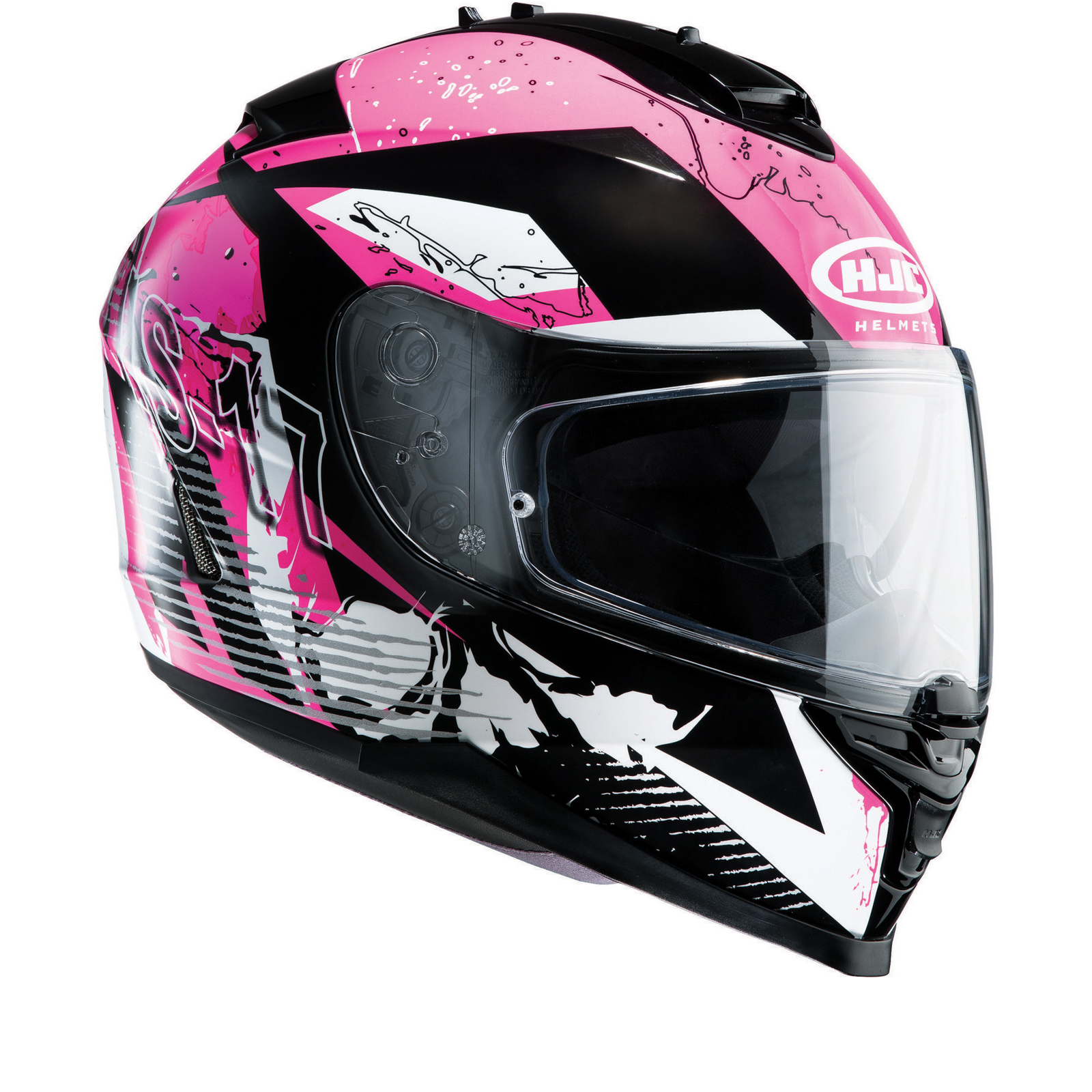 HJC IS17 Pink Rocket Ladies Motorcycle Helmet Full Face Helmets